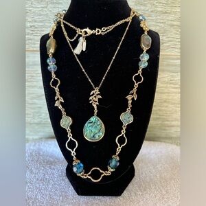 Lonna & Lilly 2-in-1 Abalone & Aurora Borealis Multi-Way Necklace